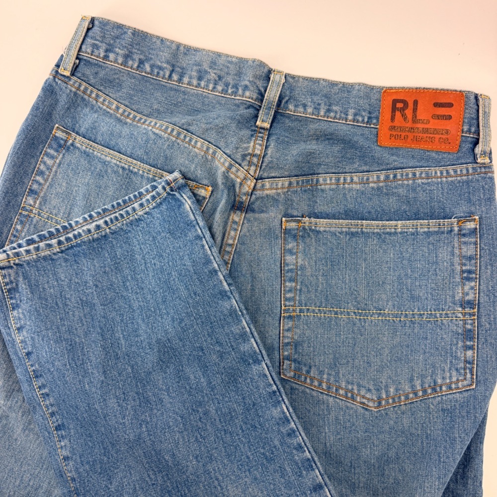 Polo Jeans Co Ralph Lauren Jeans Mens 32 Blue Medium Wash Straight Leg Denim